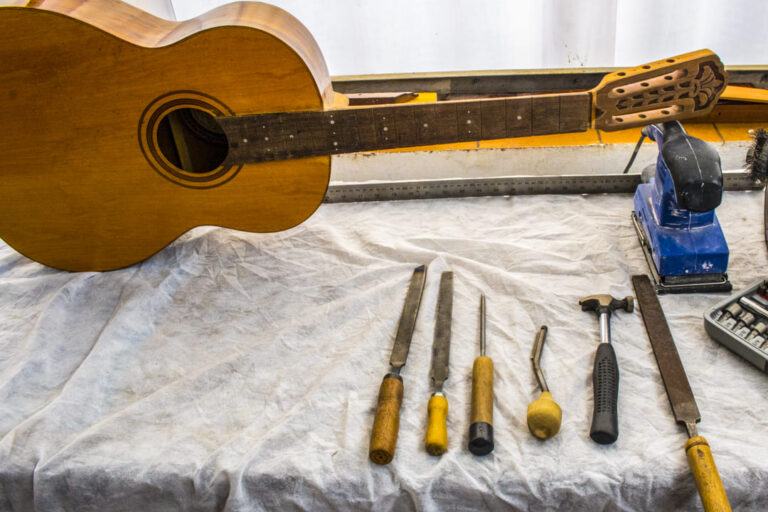 bancada de ferramenta de luthier